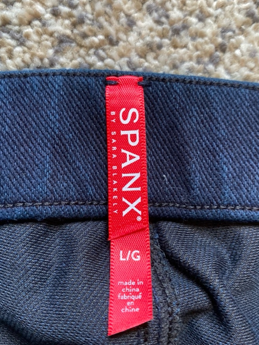 SPANX Women’s NWT Dark Blue Ankle Stretch Pull-On Jeggings Size Large - Picture 2 of 6